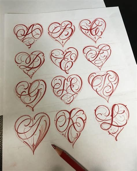 Beautiful Tattoo Designs for the Letter E with a Heart